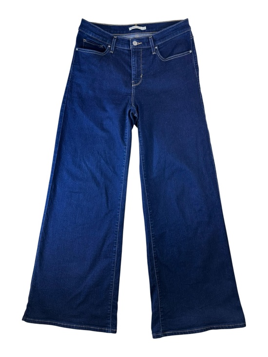 Levi's Denim - Levi's 318 Shaping Wide Leg Jeans Dark Wash High Rise Stretch Denim Size 31
